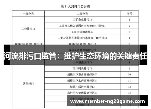 河流排污口监管：维护生态环境的关键责任
